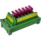 DC Power Fuse Distribution Strip Module (6 Position, DIN Rail Mount)