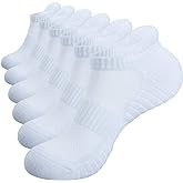 TANSTC Mens Socks,6 Pairs Anti-Blister Cushioned Breathable Cotton Athletic Ankle Running Sports Women Sock