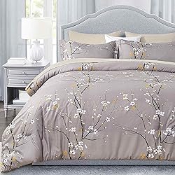 Nanko 7PC Queen Comforter Set with Sheet, Grey