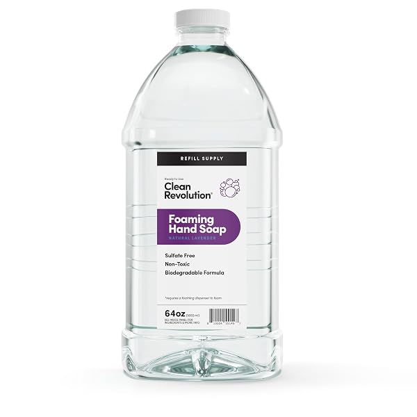 CLEAN REVOLUTION FOAMING HAND SOAP REFILL SUPPLY CONTAINER,...