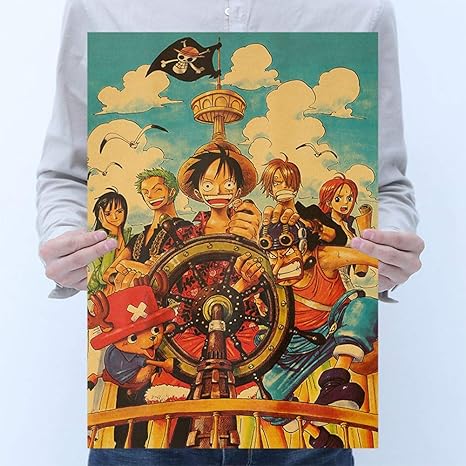 Amazon Com Perfect Kim Naruto Poster Classic Anime One Piece Cartoon Kraft Paper Poster Painting Wall Stickers Home Decorative 51 5x36cm One Piece 10 Posters Prints