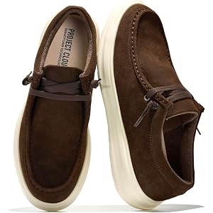 Project Cloud Genuine Leather Loafers for Men - Non-Slip Mens Shoes (Dante) | High Density SmartFoam Insole Mens Loafers - Li