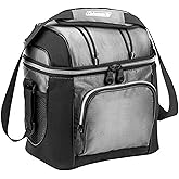 Coleman 9-Can Soft Cooler Lunchbox with Removable Liner, Leakproof Portable Cooler with Storage Pockets & Adjustable Strap, Great for Camping, Tailgating, Parties, Sports, Concerts, Lunches & More