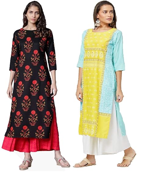 Womens crepe Straight Kurta