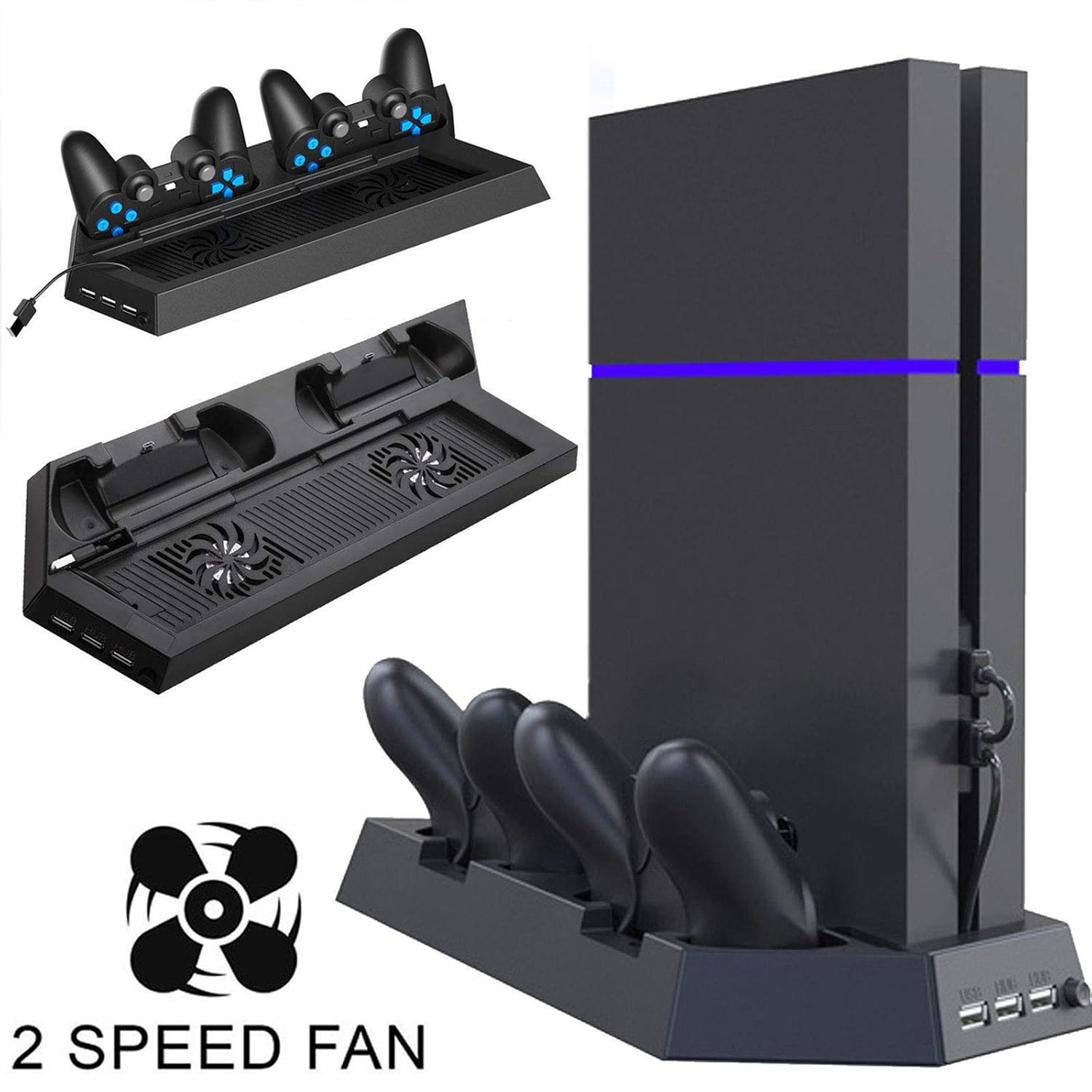 EEEKit Vertical Stand with Cooling Fan for Sony PS4,2 Amazon.co.uk