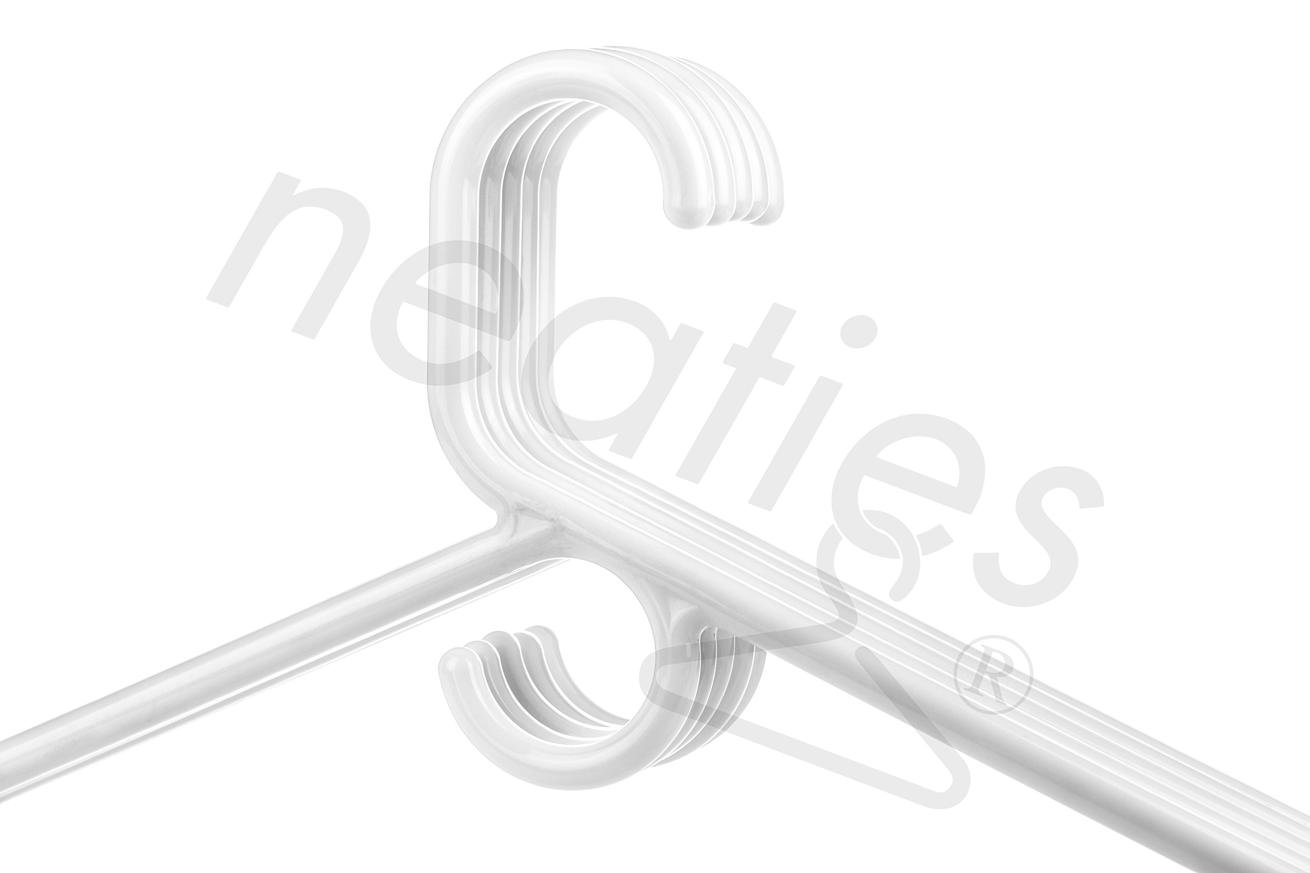Neaties Super Heavy Duty White Plastic Hangers, USA Made Long Lasting Tubular eBay