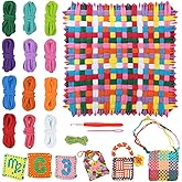 Quimoy Weaving Loom Kit, Potholder Loom Kit Crafts Gift for Girls Ages 6 7 8 9 10 11 12, Easy Pot Holder Loom Knitting Activity for Beginners, 216 Craft Loops