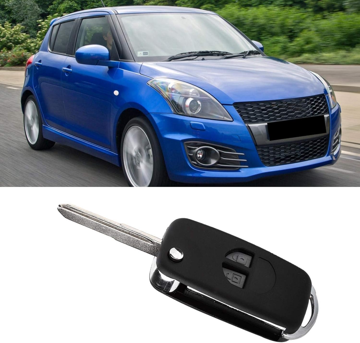 Key Fob Case,Car Remote Key Shell 2 Button Car Remote Key Fob Shell Case Replacement Car Remote Key Shell Protective Case for SU_ZUKI SWI_FT GRA_ND VI_TARA ALTO - Image 4