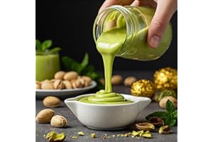UNIQBITE Pistachio Cream, Natural Sweet Pistachio Butter Spread Paste for Dubai Chocolate Bar, No Palm-Oil, 7 oz (200g)
