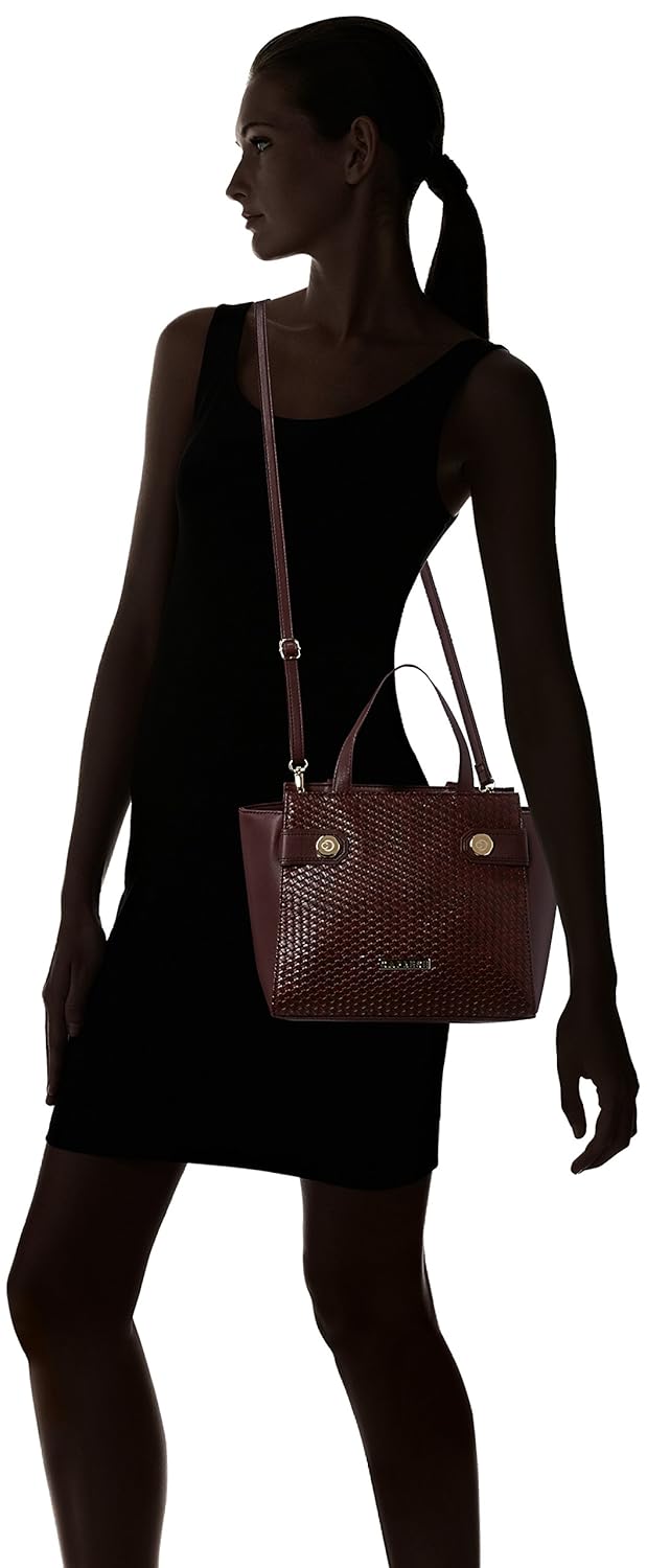 caprese women's satchel (burgundy)