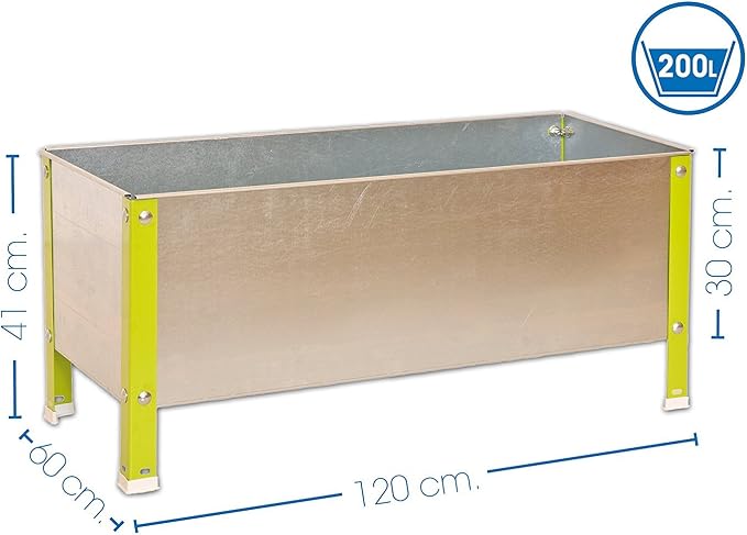 SimonRack G07100220212601 - Huerto urbano, 200 l, 410 x 1200 x 600 ...