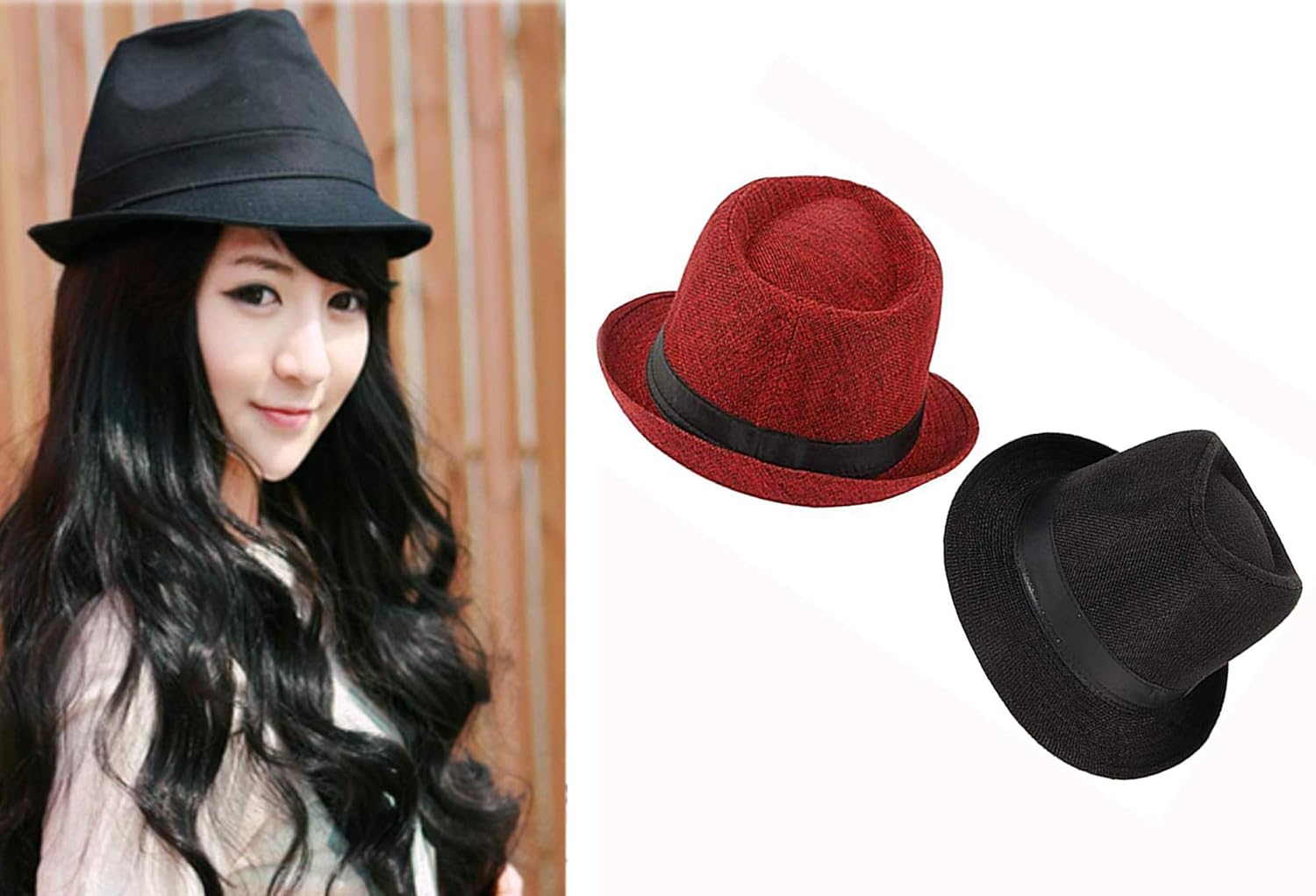 black fedora hat for girls