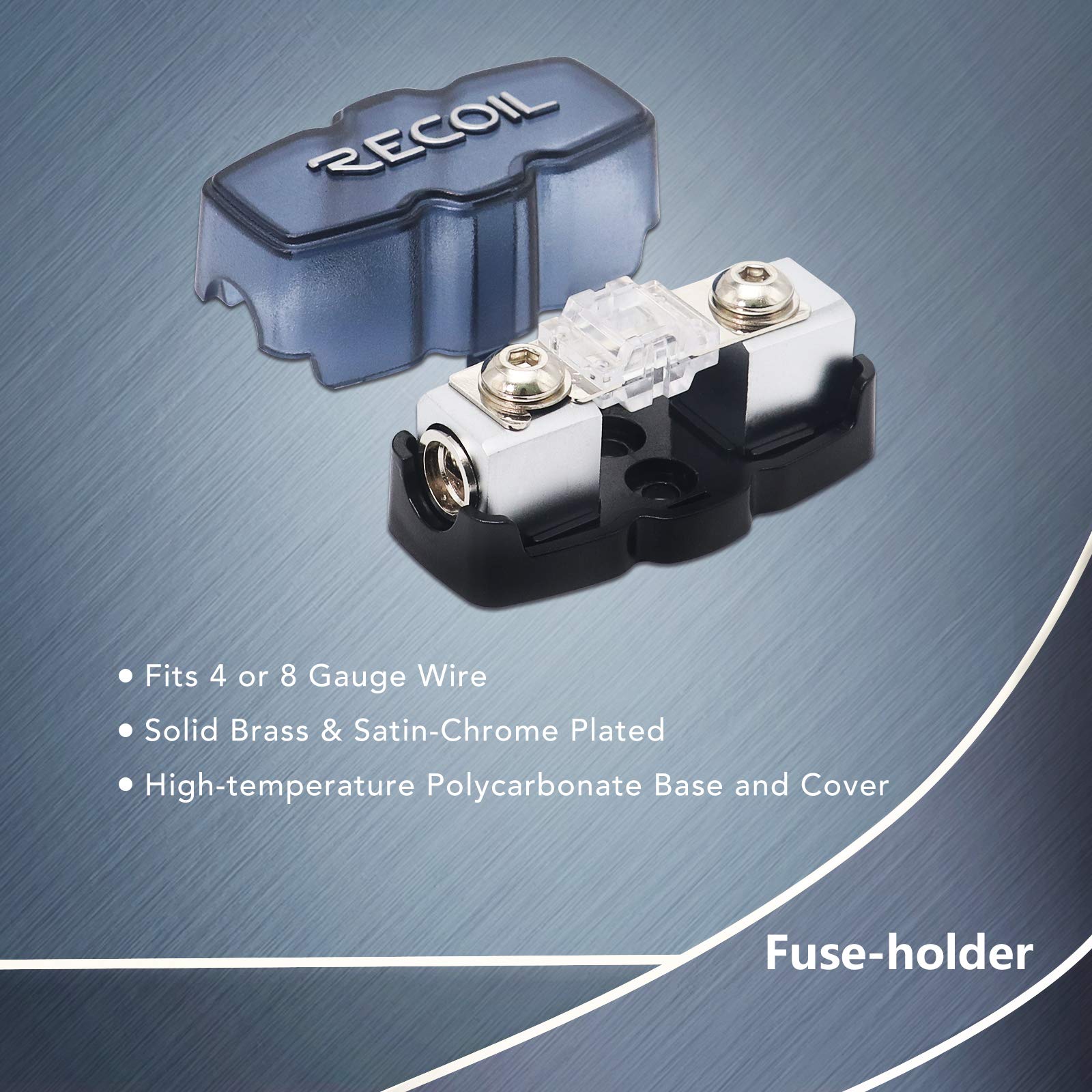 RECOIL PCK8 True 8 Gauge 99.99% Oxygen Free Copper Complete Amplifier Wiring Kits, Subwoofer Installation Wiring Wire