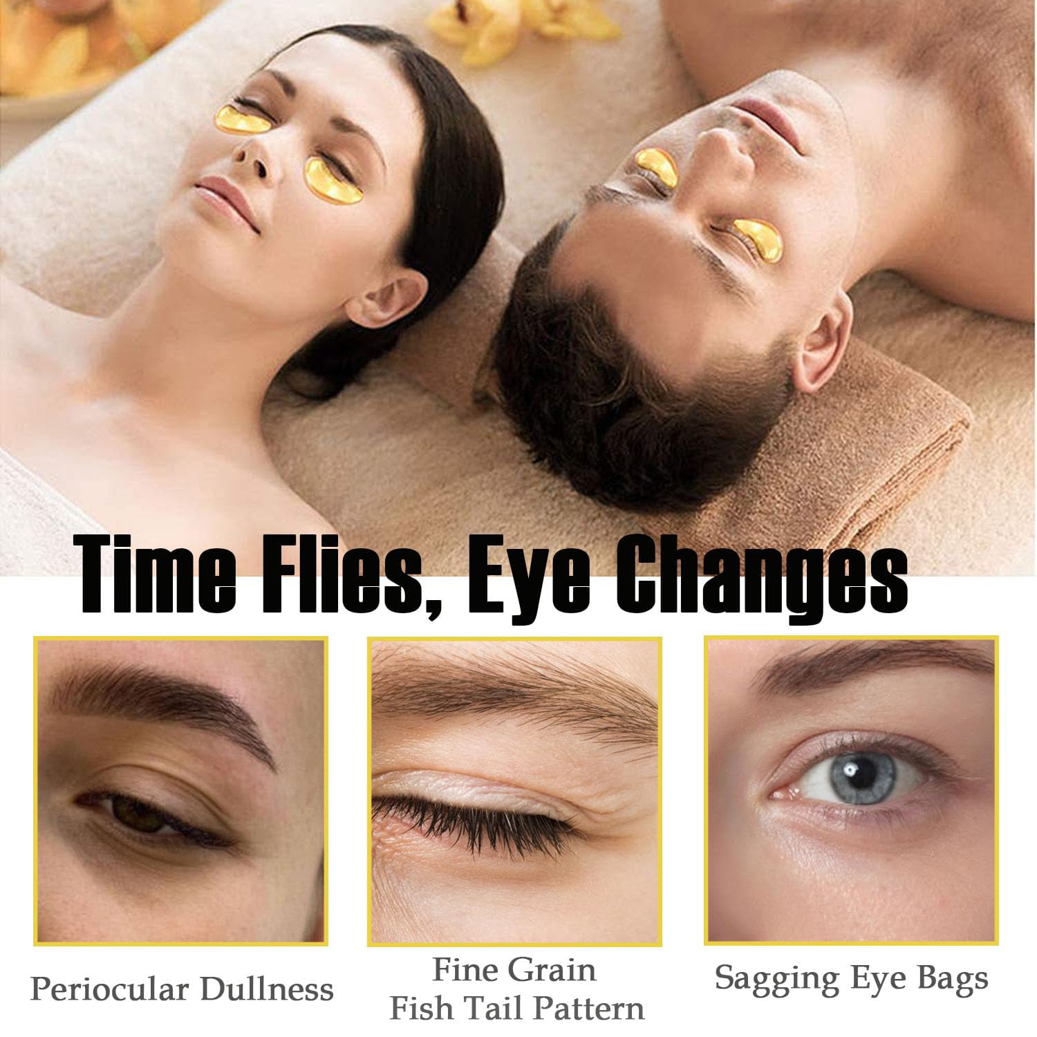 30 Pairs Lip Mask and Under Eye Patches, Crystal Collagen Eye Mask for Puffy Eyes, Effectively Nourishes Eye Masks Skincare, Cheer Gifts, Lip Mask Bulk, Stocking Stuffers, Party Favors, Bulk Gifts