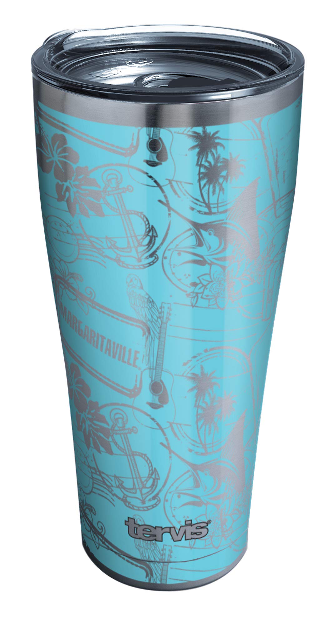 Tervis Margaritaville-Stamp Pattern Triple Walled Insulated Tumbler, 30oz-Stainless Steel