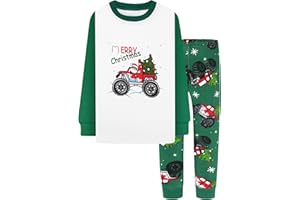 DAUGHTER QUEEN Boys & Girls 100% Cotton Holiday Pajamas, Halloween Christmas Sleepwear 18M-12Y