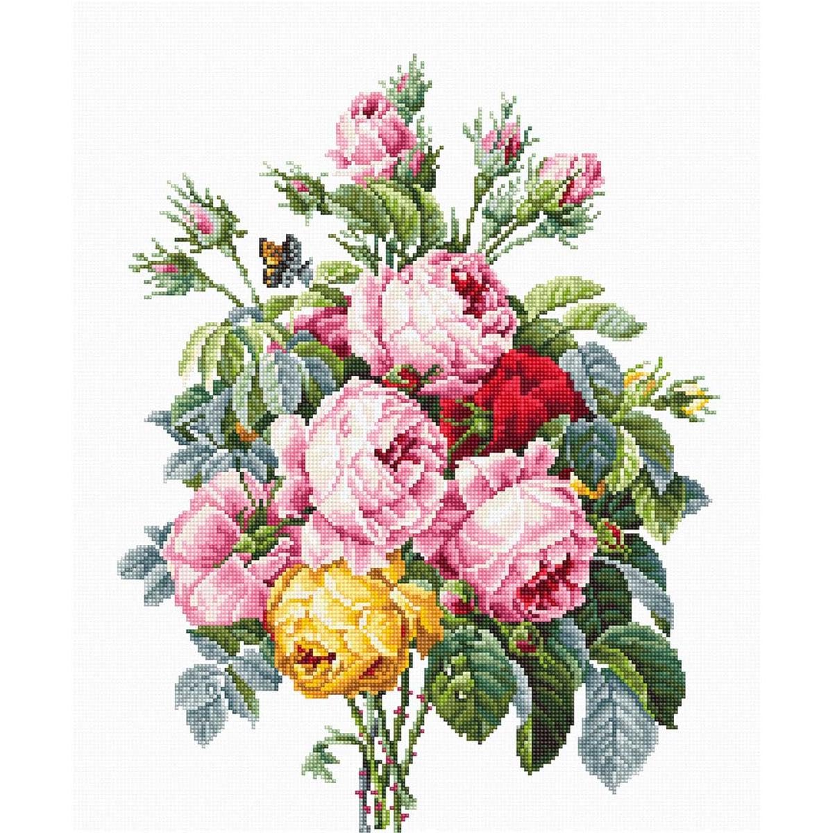 Luca-S Cross Stitch Set, Multicoloured, 30 x 30 cm