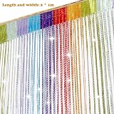 Kuou Glitter Retro Tassel Door Curtain 100x200cm Fly Insect Screen view 2