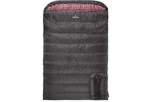 TETON SPORTS Teton Mammoth Queen Size Double Sleeping Bag- A Warm Bag The Whole Family can Enjoy – Great for Camping, Hunting and Base Camp. Compression Sack Included