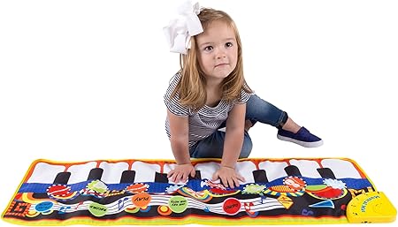 Amazon 子供用ステップピアノマット 音楽キー付きキーボードマット 楽器音 録音 再生 デモモード 幼児 男の子 女の子向け Hey Play ピアノ 鍵盤楽器 おもちゃ