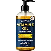Pure Vitamin E Oil 30,000 IU, 8 fl oz - Cold-Pressed, Hexane Free, Natural Moisturizer for Skin & Face - Supports Scar & Stretch Mark Care by Nexon Botanics