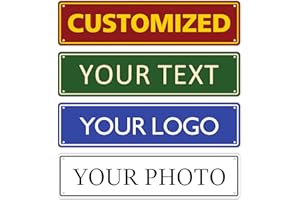 Custom Signs Outdoor Metal 16 x 4 Personalized Rust-Proof Entrance Signs, Garden Signs, Safety Signs, Street Signs, Parking S