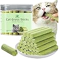 Meowly 110g Cat Grass ﻿Sticks for Cats, Natural Chicken Flavored Cat Grass ﻿Sticks for Teeth Cleaning and Hairball Remedy