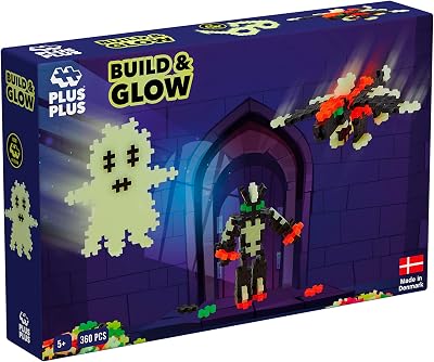 PLUS PLUS Building Blocks Toy 360 pc Glow in the Dark Creative STEM Play