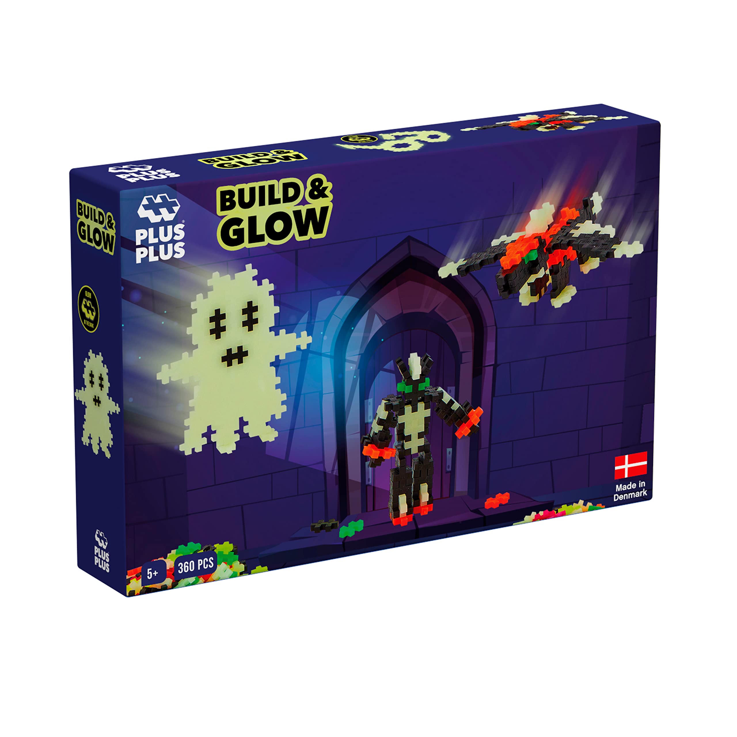 PLUS PLUS Building Blocks Toy - 360 pc Kids Construction Toys, Creative Learning Resources and STEM Play for Home and Travel - Girls and Boys Toys Age 5 Plus - Glow in the Dark 360 Pieces — image 1