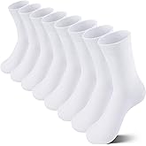 Somaibo 8 Pairs Kids Socks for Boys Girls Crew Dress Athletic Socks Soft Cotton Seamless Cushioned School Sock