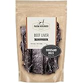 Farm Hounds - Beef Liver - Premium Natural Beef Liver Jerky For Dogs - Made From 100% Humanely Raised Cattle - Organ Treats - Great For Training & Treats - No Added Fillers - Made in USA - 4oz -1 Pack