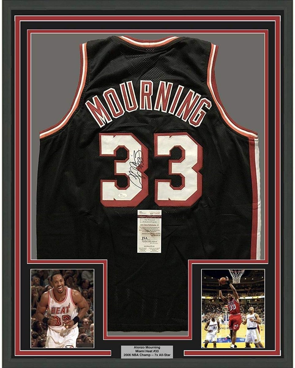 alonzo mourning signed basketball