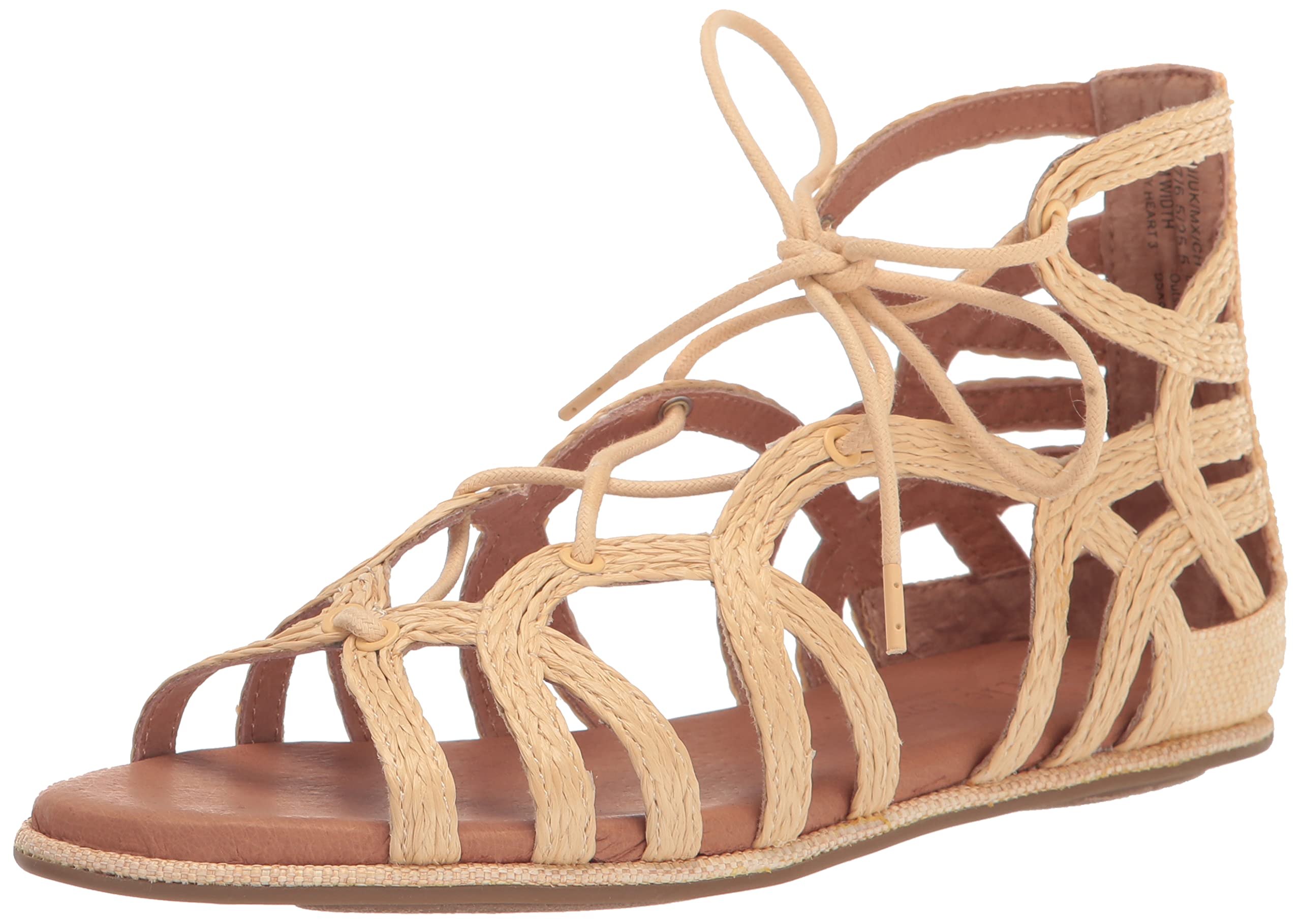 Gentle Souls by Kenneth Cole Women’s Women’s Break My Heart 3 Gladiator Sandal Flat, Natural Raffia, 8