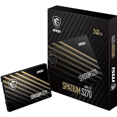 MSI SPATIUM S270 240GB SATA III 2.5 SSD 500MB/s Read 400MB/s Write Drive