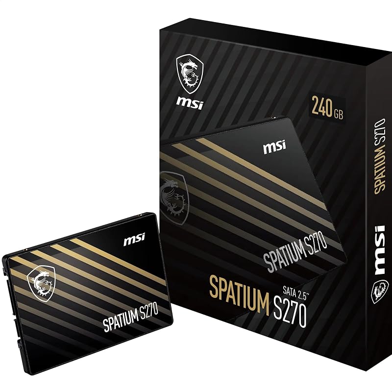 MSI SPATIUM S270 240GB SATA III 2.5 SSD 500MB/s Read 400MB/s Write Drive