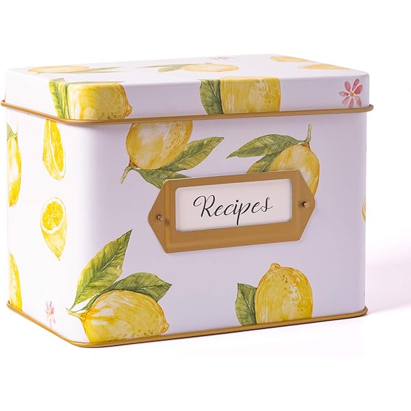 Arriba 70+ imagen kate spade lemon recipe box Thptnganamst.edu.vn