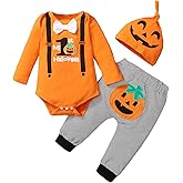 Aslaylme Halloween Baby Boy Outfit My First Halloween Pumpkin Clothes