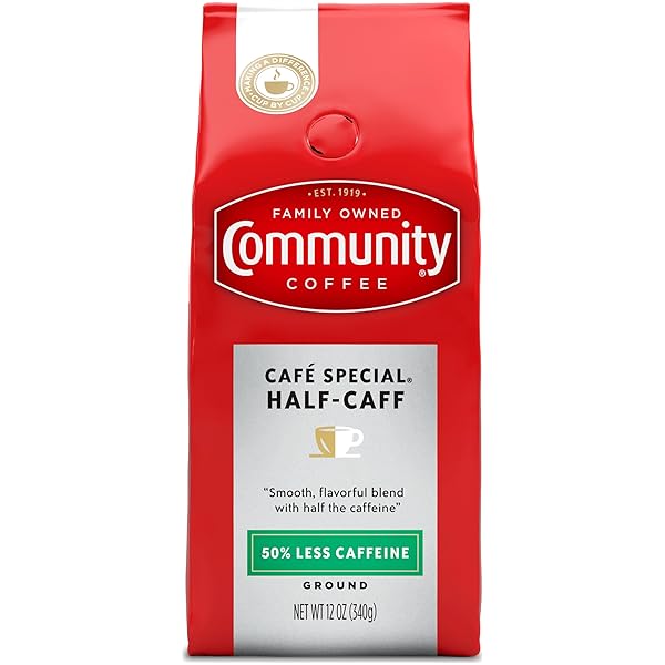 COMMUNITY COFFEE CAFE SPECIAL HALF-CAFF, MEDIUM DARK ROAST...