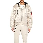 Forever 21 mens Hooded Cargo Bomber Jacket