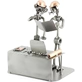 Steelman24 Engineer 2 Person Sculpture Nuts and Bolts Handmade Ornaments Made in Germany Metal Figurine