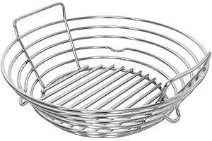 VANKEY Charcoal Fire Basket Charcoal Ash Basket for Kamado Joe JR Accessories, Stainless Steel Grill Ash Baskets for Minimax Big Green Egg and Other Charcoal Grills