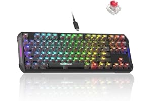 DarkBeacon Flux87 HE Mechanical Gaming Keyboard Wired, Hall Effect Magnetic Switch, 0.01mm Rapid Trigger, Adjustable Actuatio