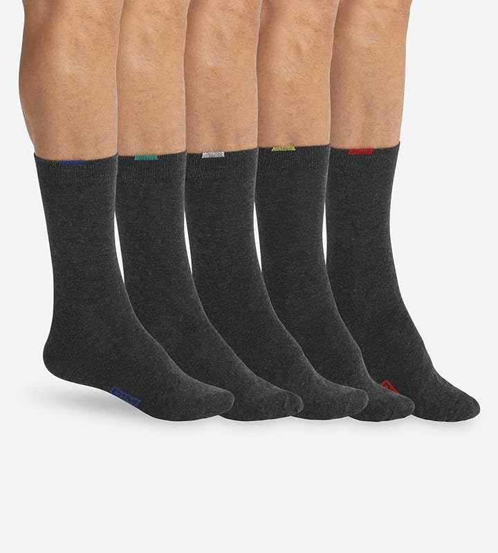 Uomo - Calzini Ecodim x5 | Talloni e dita rinforzati | Cotone morbido a maglia fine | Comfort quotidiano