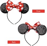 DRESHOW Glitter Mouse Ears Bow Headband Party Cosplay Women view 8