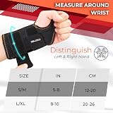 CURECARE Lightweight Carpal Tunnel Wrist Splint Right Hand Black L/XL view 6