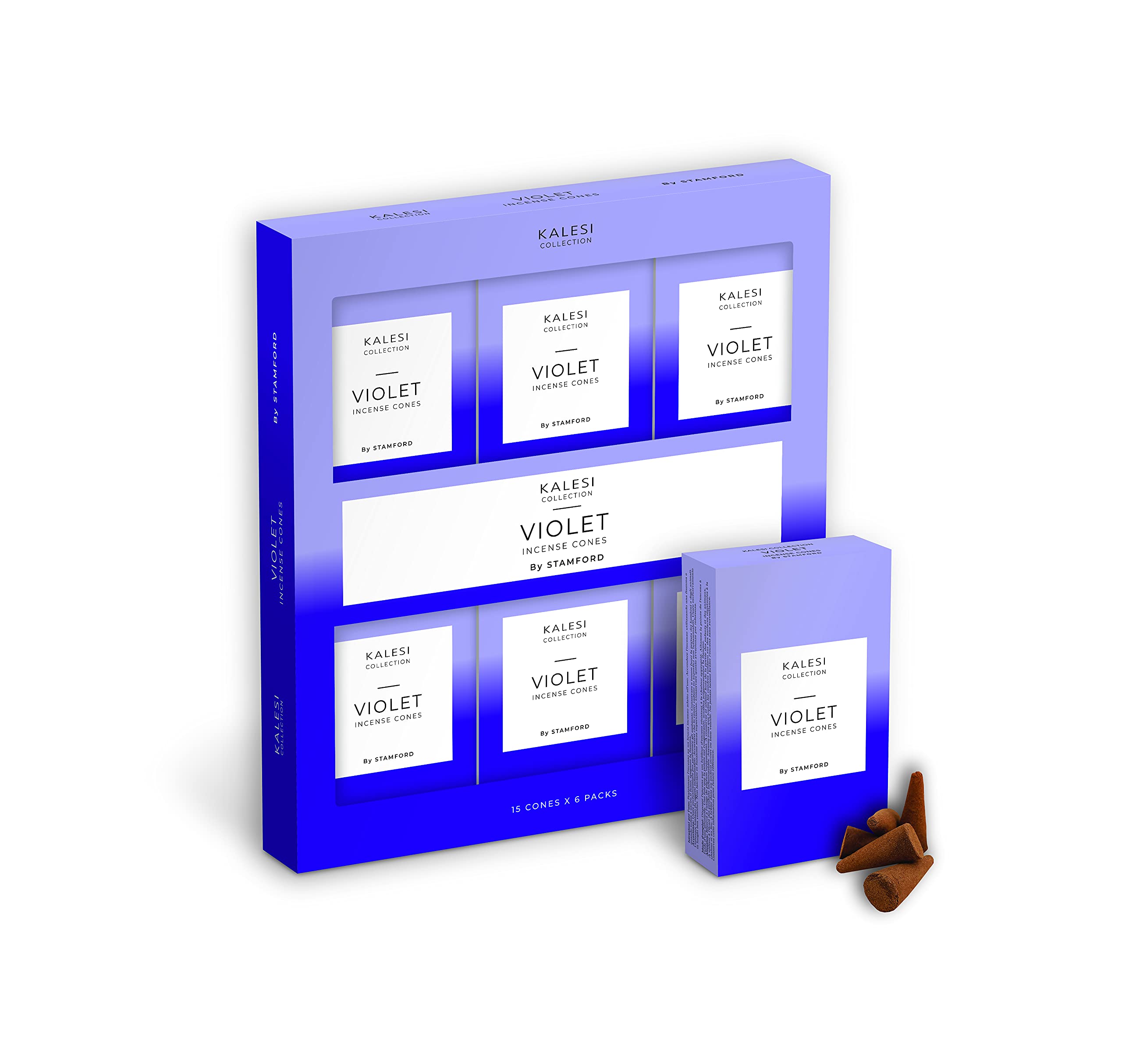 The Kalesi Collection by Stamford Violet Incense Cones - Pack of 6