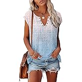 ETCYY NEW Womens Cap Sleeve Tank Tops Casual T-Shirt Loose Fit Basic Shirts