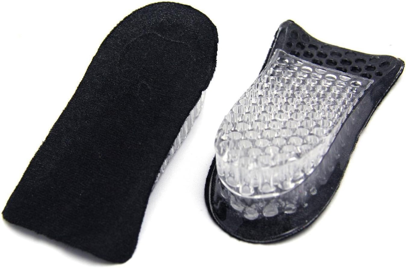 HealthPanion Silica Gel Shoe Hidden Insoles, Heel Lift , Height Increasing Insoles, Heel Lift Inserts - Black