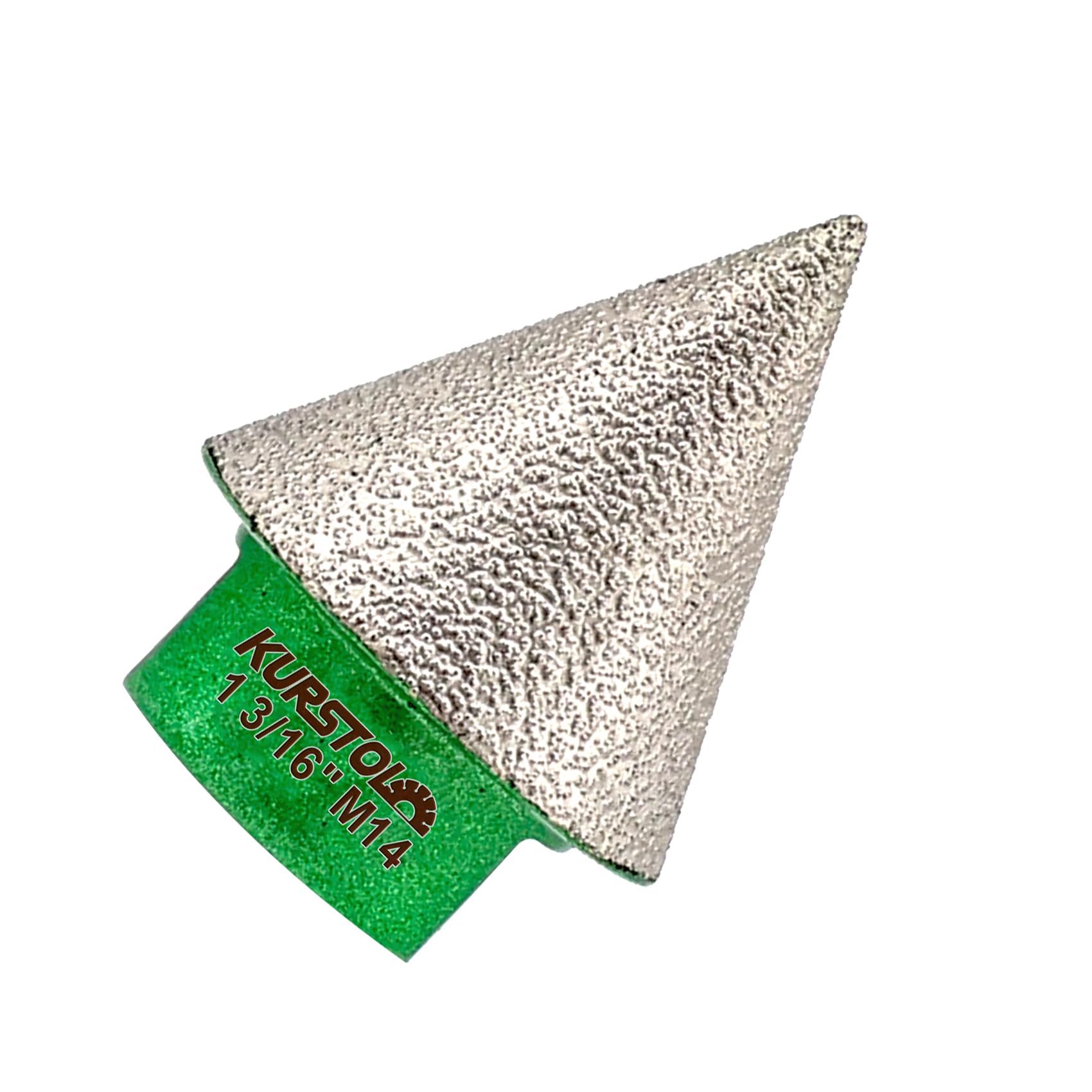 KURSTOL Diamond Beveling Chamfer Bits - Diamond Cone Tile Bit 30mm x M14 Thread Angle Grinder,Hole Saw Kit Drill Bit for Shaping Enlarging Cleaning Existing Holes of Granite Marble Porcelain Tiles — image 1