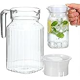 BESPORTBLE Transparent Plastic Pitcher with Lid - 600ML Cold/Hot Water Jug for Home Use, Coffee, Juice, Lemon Water, and More